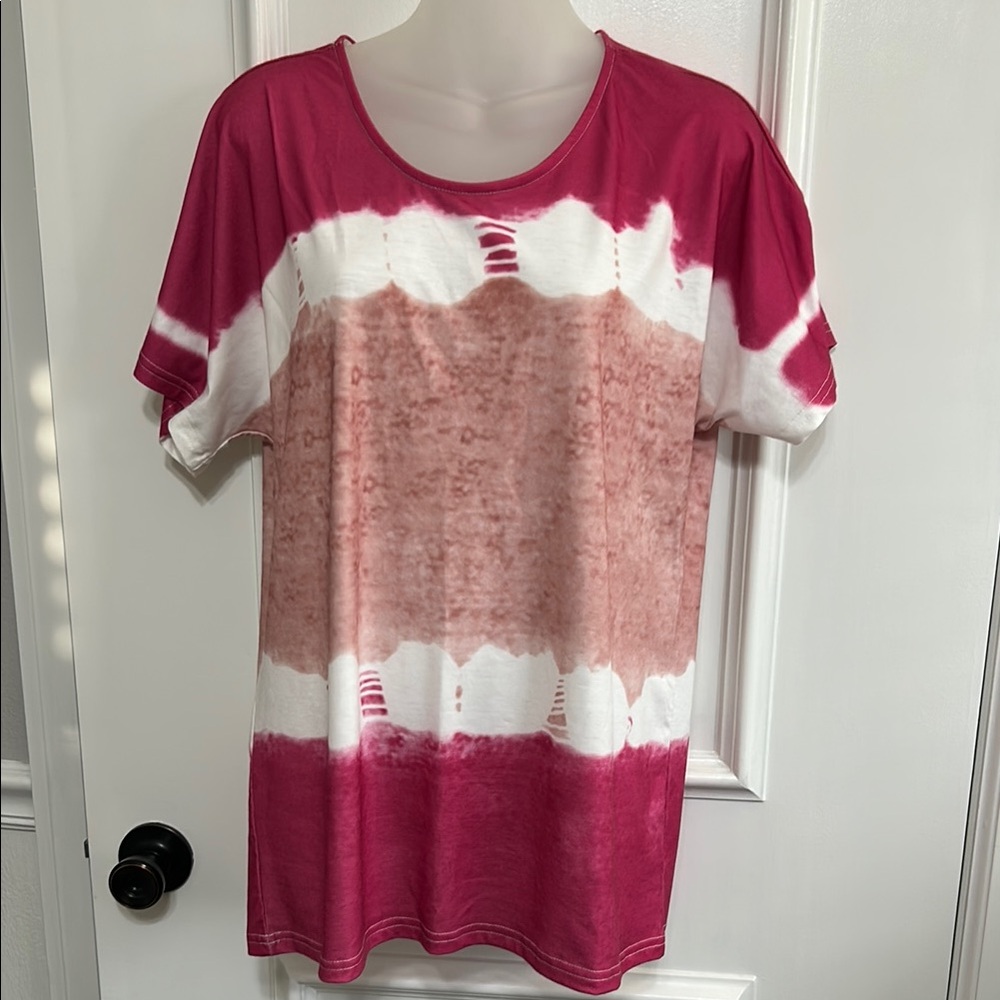 Pink Tie-Dye Top